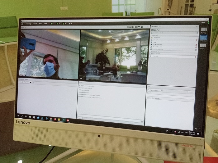 جلسه دفاع آنلاین به صورت نیمه حضوری